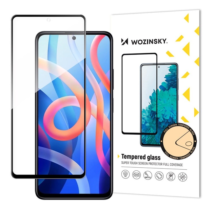 Protector de sticla Wozinsky pentru Xiaomi Redmi Note 11, transparent/negru