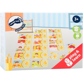 Puzzle asociere invata ceasul, lemn, 28 piese, Legler Puzzle asociere invata ceasul, lemn, 28 piese, Legler