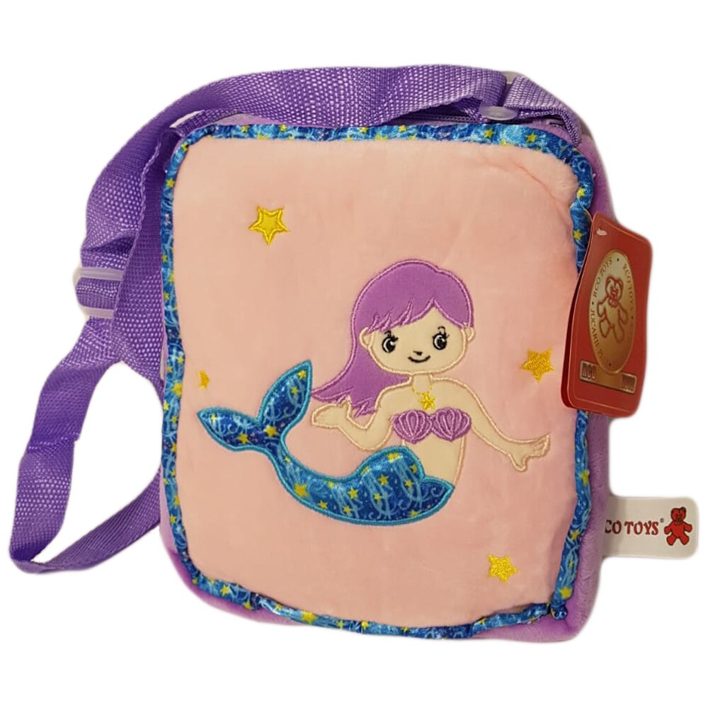 Jucarie din plus tip borsetuta cu sirena, Mov, 60 cm WJ6137B RCO®