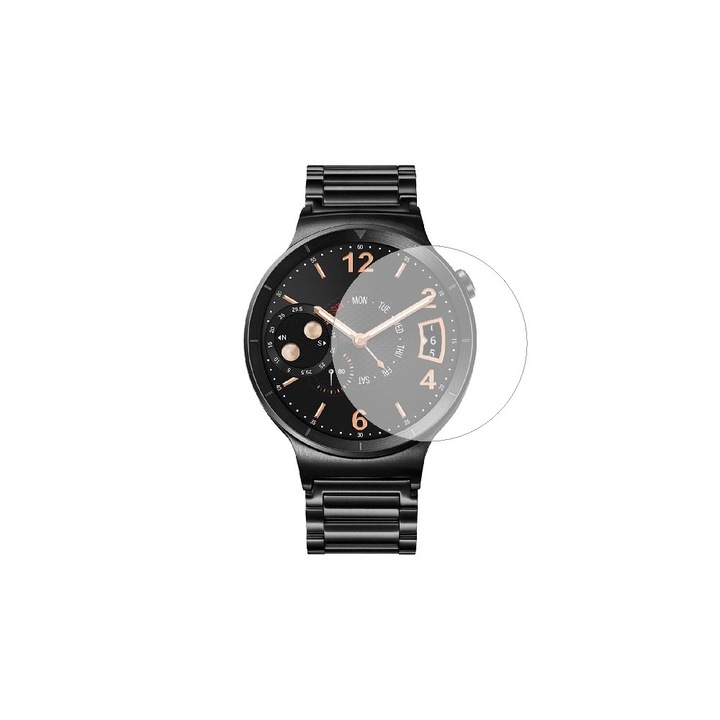 Folie de protectie Clasic Smart Protection Smartwatch Huawei Watch 1 W1,doua folii fullscreen pentru ecran incluse in pachet+Smart Spray®,Smart Squeegee®, microfibra si intructiuni instalare incluse