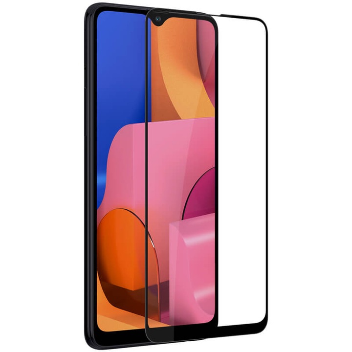 Стъклен Протектор Hicute за Samsung Galaxy A20s, за Цял Дисплей, Full Glue, Full Cover, Черен