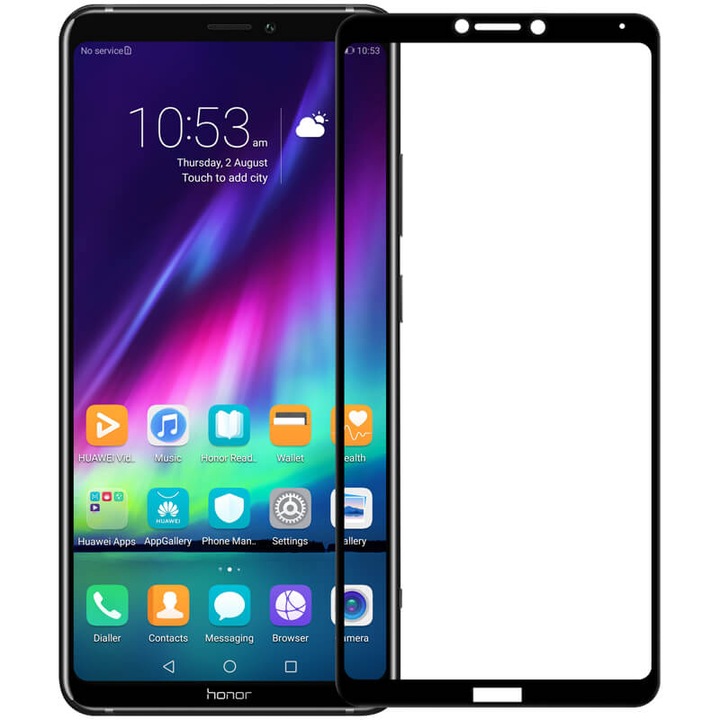 Стъклен Протектор Hicute за Huawei Honor Note 10, за Цял Дисплей, Full Glue, Full Cover, Черен