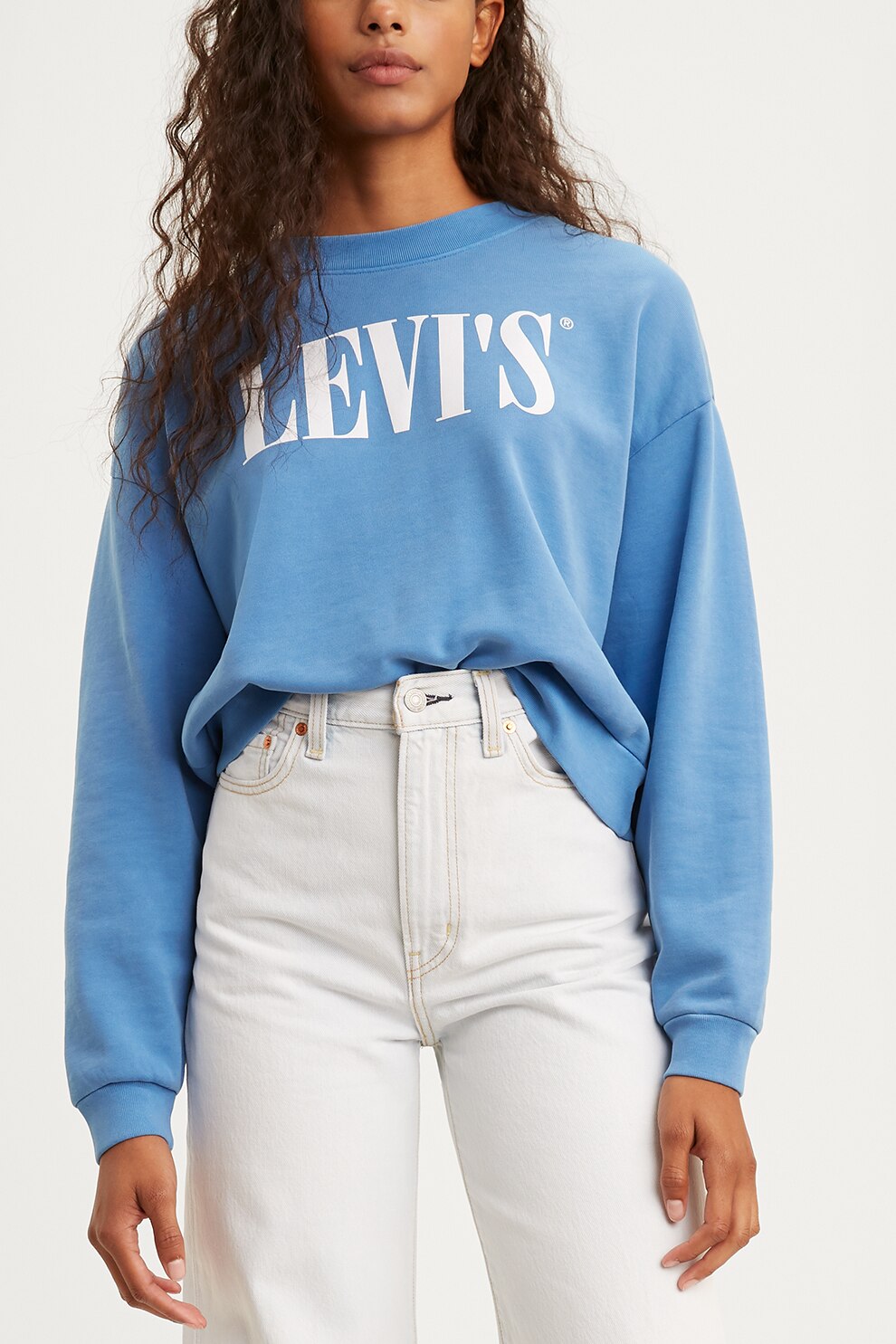 Levi's, Marina pulóver nagy logóval, Levendulakék, M - eMAG.hu
