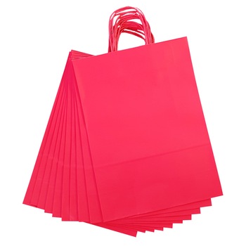 Punga colorata, jumbo, set 10 buc, rosu, 36/41/12 cm Punga colorata, jumbo, set 10 buc, rosu, 36/41/12 cm