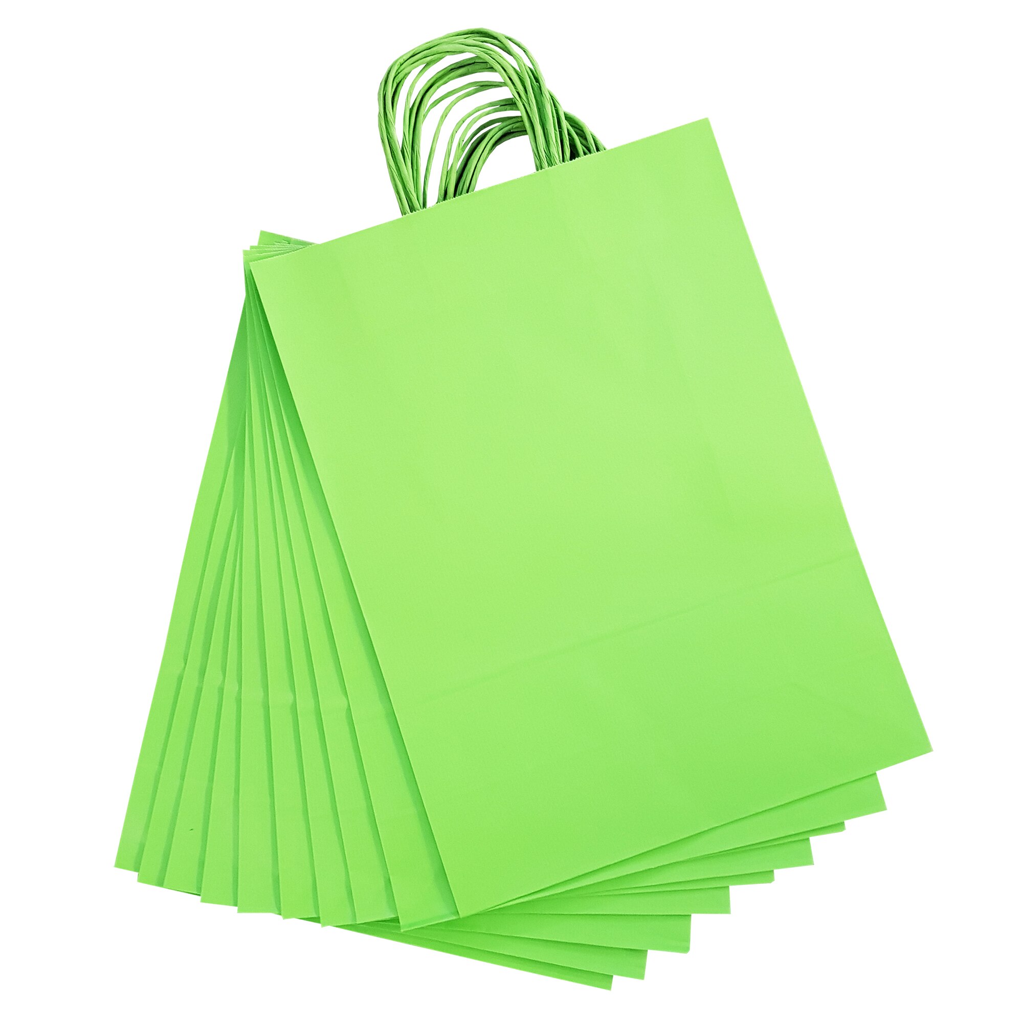 Punga colorata, mare, set 10 buc , verde deschis, 27/37/12 cm