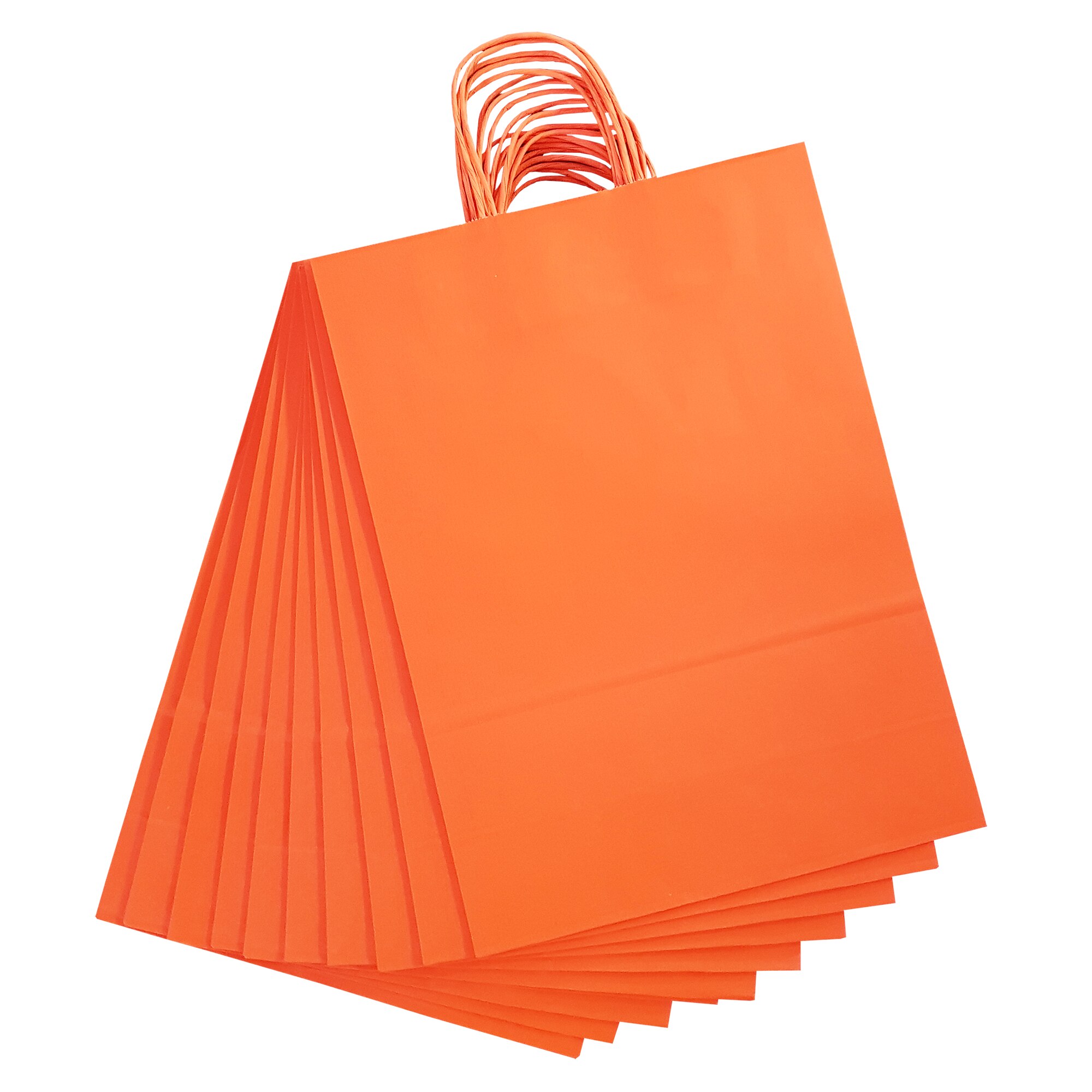 Punga colorata, mare, set 10 buc, portocaliu, 27/37/12 cm