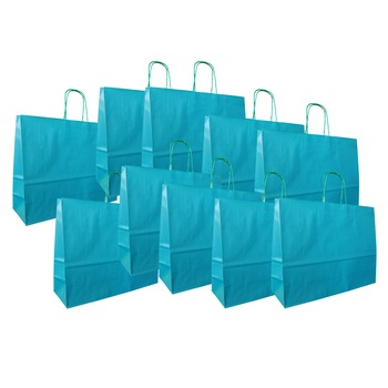 Poseta medie, colorata, set 10 buc, verde inchis, 40/31/12 cm Poseta medie, colorata, set 10 buc, verde inchis, 40/31/12 cm