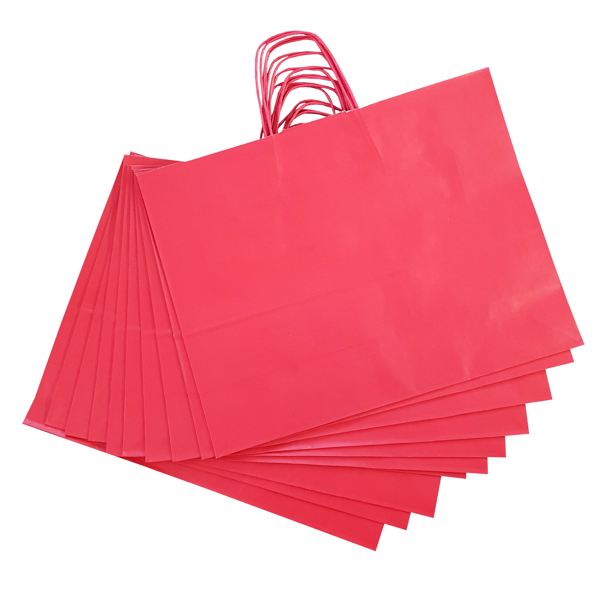 Poseta medie, colorata, set 10 buc, rosu, 40/31/12 cm