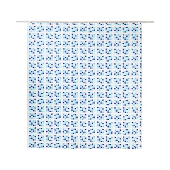 Perdea model patrate formate din patratele, multicolora, material PVC, dimensiune 180x200 cm Perdea model patrate formate din patratele, multicolora, material PVC, dimensiune 180x200 cm