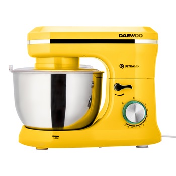 Mixer cu bol Daewoo DHM150Y, 1600 W, 10 viteze, capacitate bol 4.5l, tel, carlig framantare, palete amestecare, Galben Mixer cu bol Daewoo DHM150Y, 1600 W, 10 viteze, capacitate bol 4.5l, tel, carlig framantare, palete amestecare, Galben