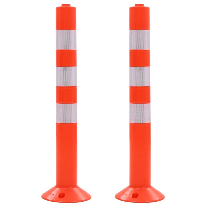 vidaXL 2 db műanyag terelőoszlop 75 cm