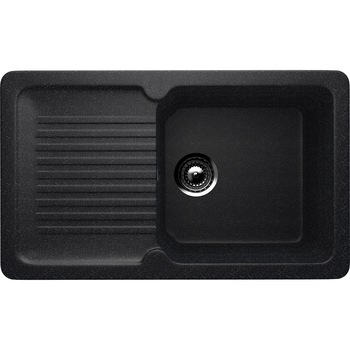 Chiuveta Bucatarie Dreptunghiulara Compozit Ulgran U-506-308, Negru, Reversibila, Sifon Complet inclus Chiuveta Bucatarie Dreptunghiulara Compozit Ulgran U-506-308, Negru, Reversibila, Sifon Complet inclus