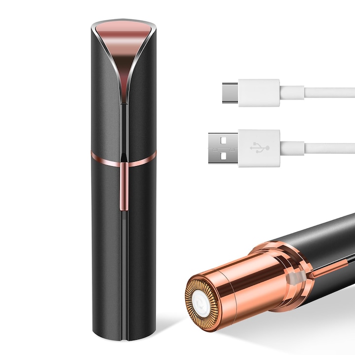 Epilator electric, pentru par facial, Negru