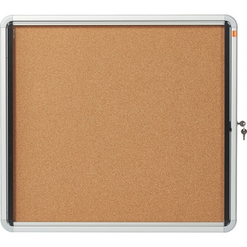 Avizier NOBO, pluta, interior, 6X A4, cu usa si lacat, natur Avizier NOBO, pluta, interior, 6X A4, cu usa si lacat, natur