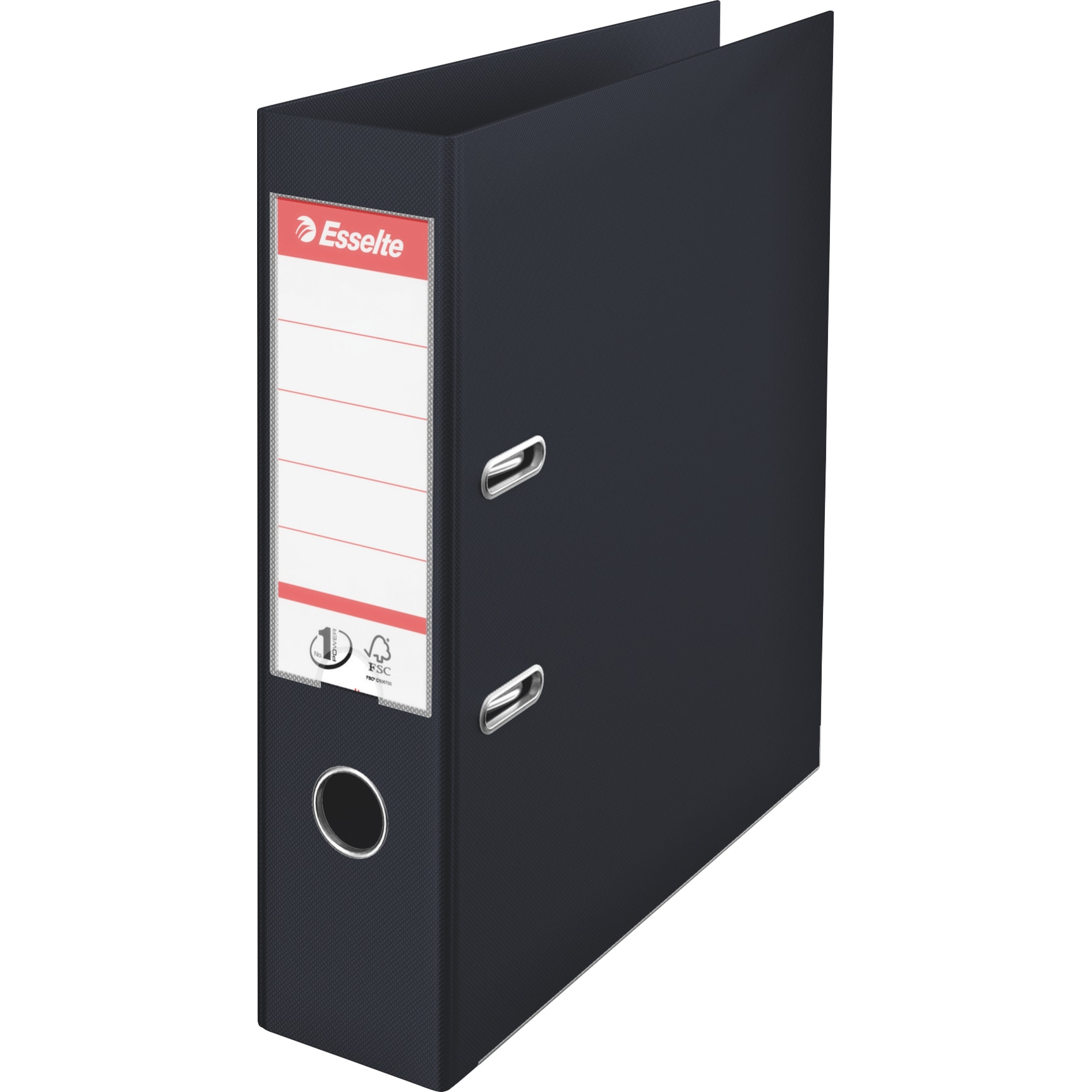 Biblioraft Esselte No.1 Power VIVIDA, PP/PP, A4, 75 mm, negru