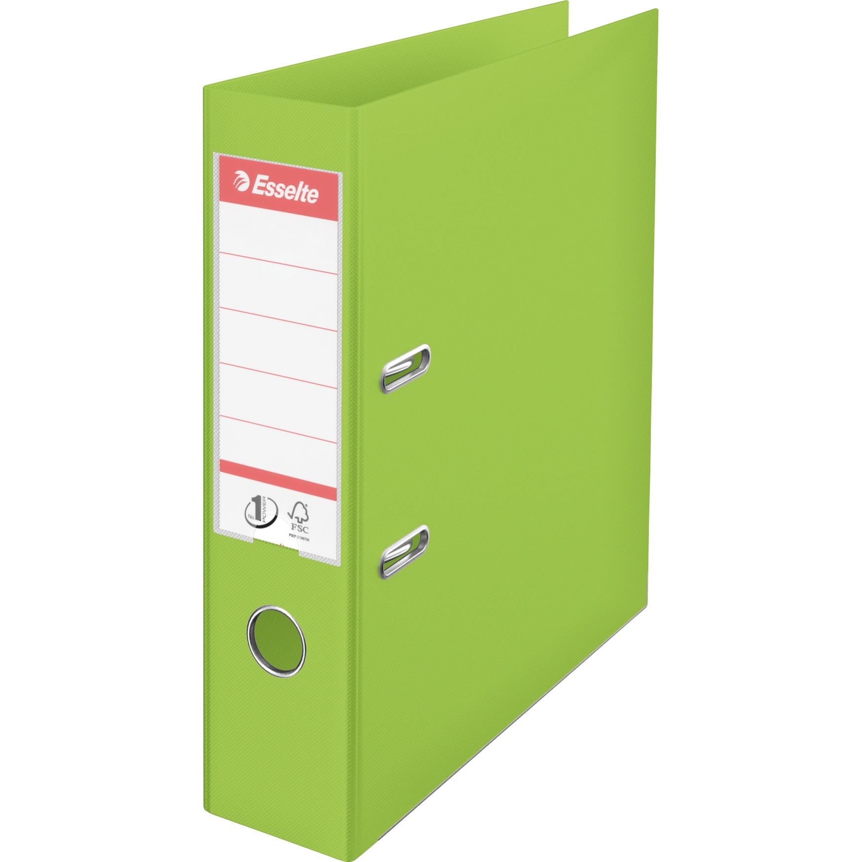Biblioraft Esselte No.1 Power VIVIDA, PP/PP, A4, 75 mm, verde