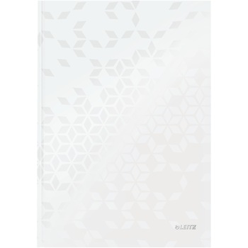 Caiet de birou Leitz WOW, carton laminat, coperta dura, A4, 80 coli, matematica, alb Caiet de birou Leitz WOW, carton laminat, coperta dura, A4, 80 coli, matematica, alb