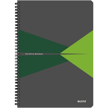 Caiet de birou Leitz Office, carton laminat, coperta flexibila, A4, 90 coli, cu spira, dictando, verde Caiet de birou Leitz Office, carton laminat, coperta flexibila, A4, 90 coli, cu spira, dictando, verde