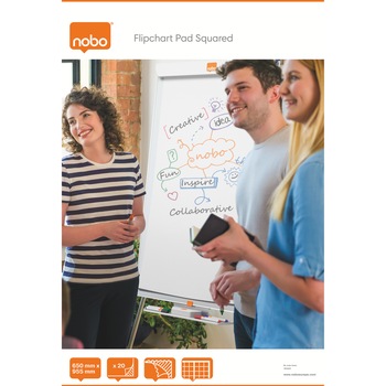 Hartie pentru flipchart NOBO, 65x95.5 cm, 20 coli, matematica Hartie pentru flipchart NOBO, 65x95.5 cm, 20 coli, matematica