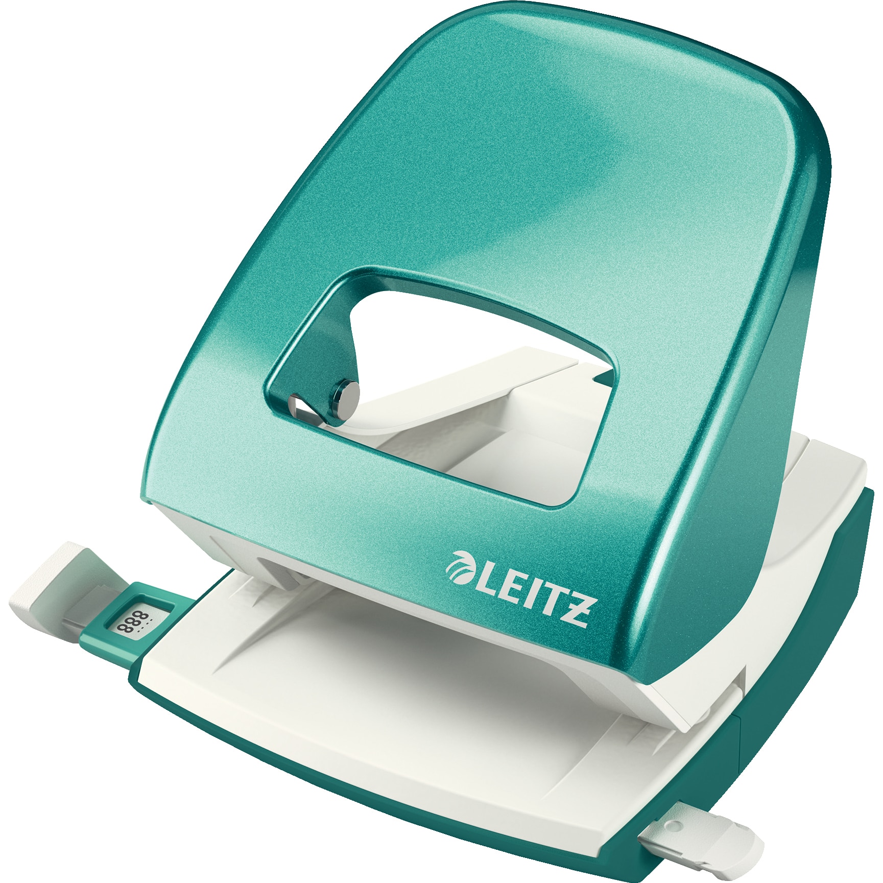 Perforator metalic Leitz WOW 5008 NeXXt Series, 30 coli, turcoaz