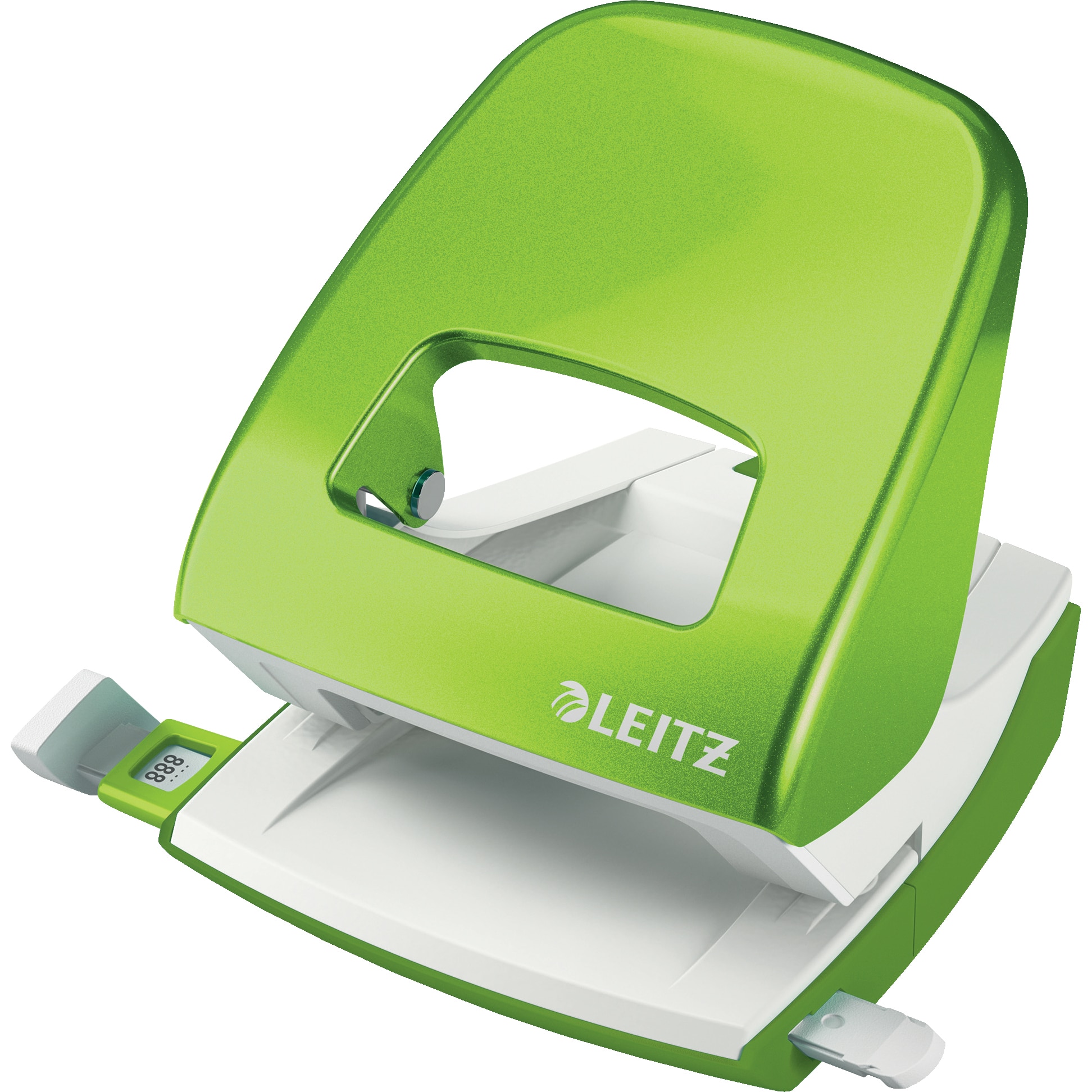 Perforator metalic Leitz WOW 5008 NeXXt Series, 30 coli, verde