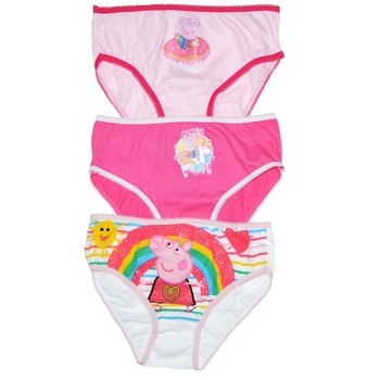 Set 3 perechi chiloti, Peppa Pig, multicolor, 6/8 ani, 100% bumbac Set 3 perechi chiloti, Peppa Pig, multicolor, 6/8 ani, 100% bumbac