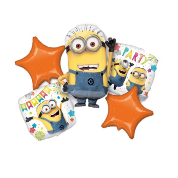 Buchet 5 baloane folie Minions / Despicable Me 0026635361491