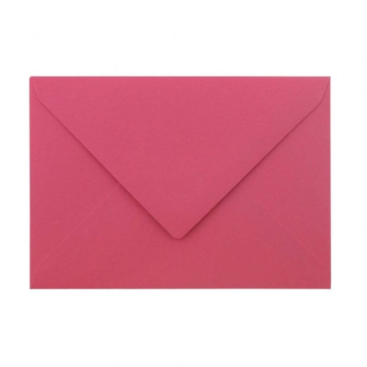 Fukszia rózsaszín C6 DACO borítékok, 25 db/szett, 162x114 mm, 120 g/m², gumilappal