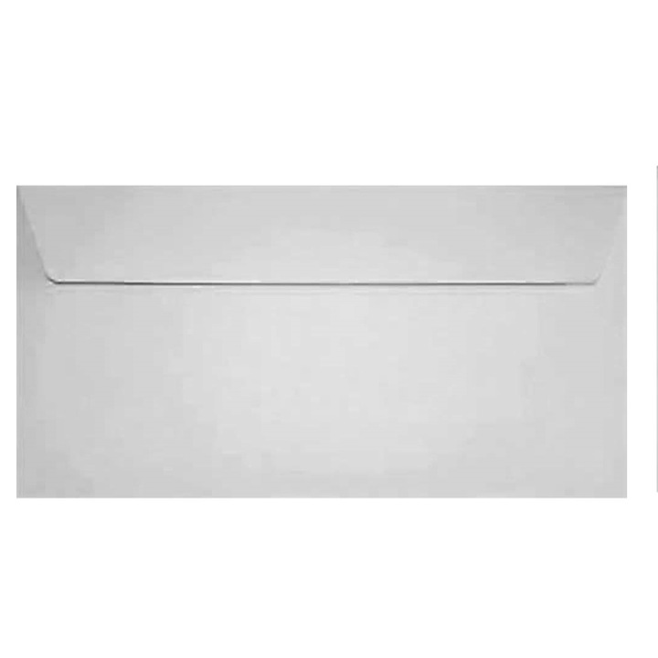 Бели пликове DL DACO, 100 бр./компл., 110x220 mm, 80 g/m², със силиконов капак