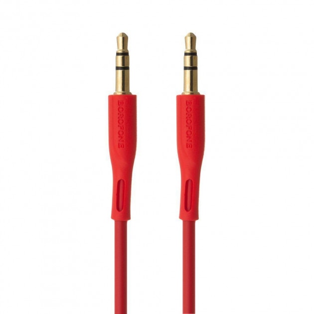 Cablu Audio Borofone, BL1 Jack 3.5 mm, 1M, Rosu