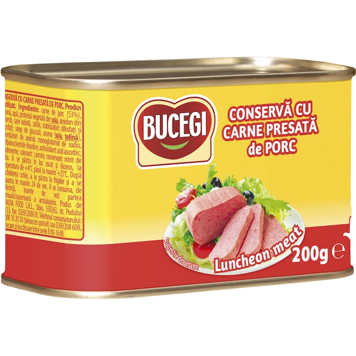 Luncheon meat porc Bucegi, 200g