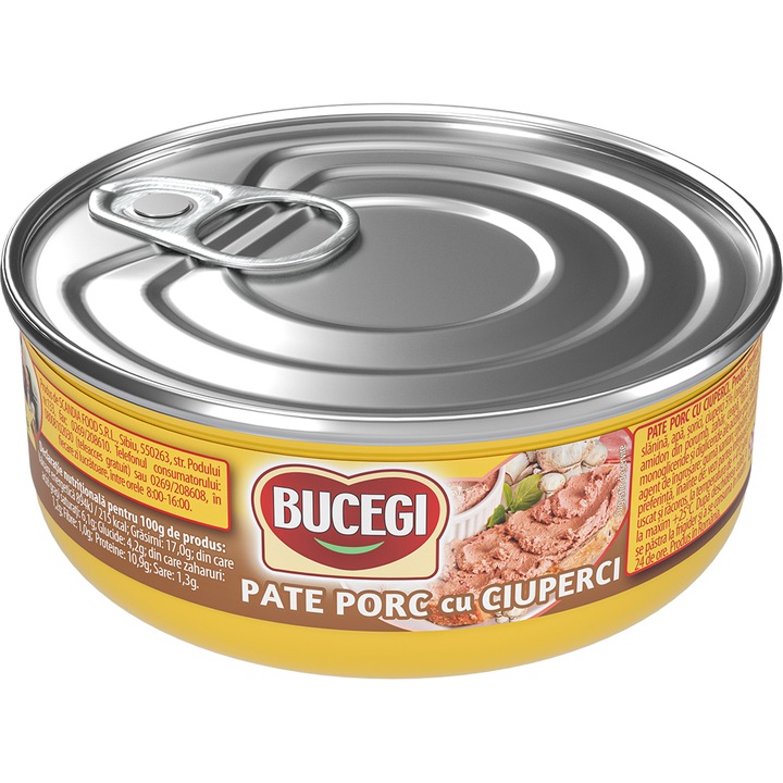 Pate porc cu ciuperci Bucegi, 120g