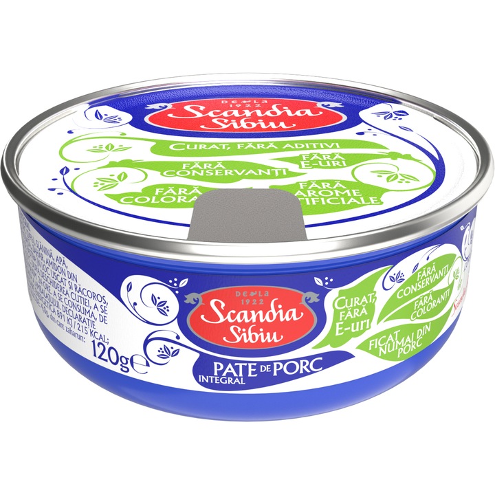 Pate de porc integral, Scandia Sibiu, 120g