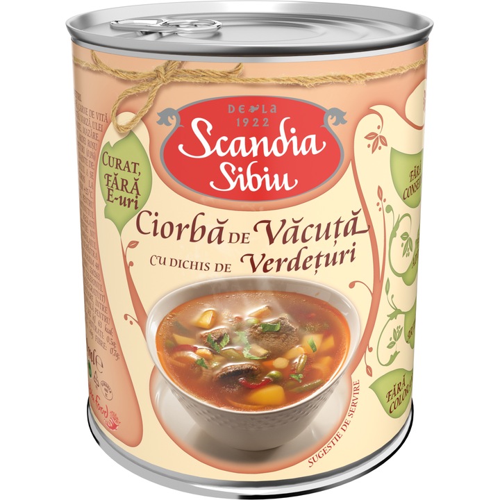 Телешка супа със зеленолистни, Scandia Sibiu, 400гр