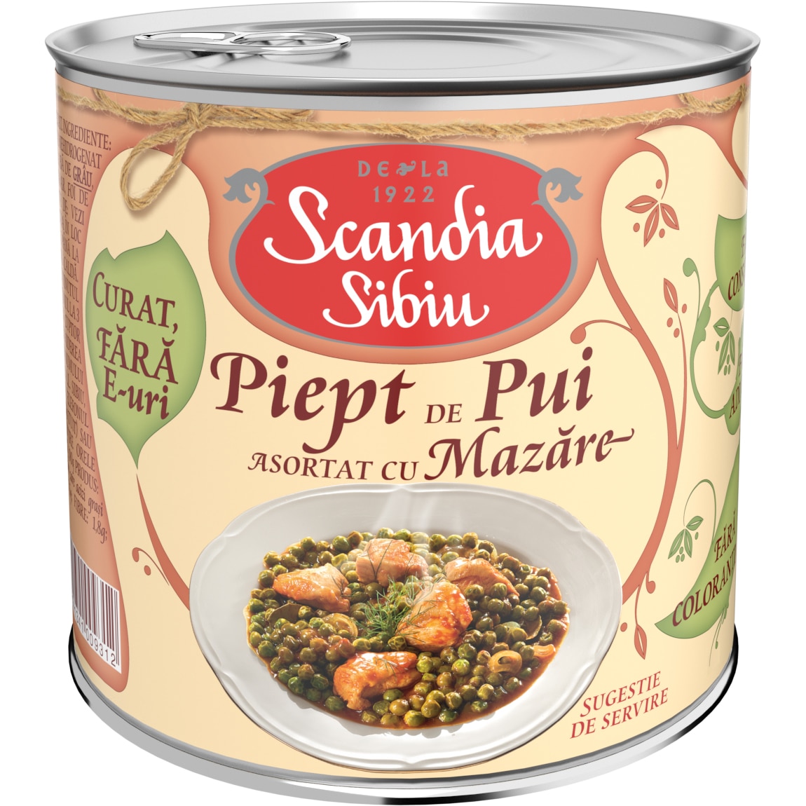 Piept de pui asortat cu mazare Scandia Sibiu, 400g