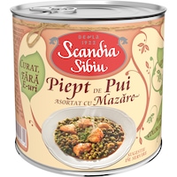 Piept de pui asortat cu mazare Scandia Sibiu, 400g