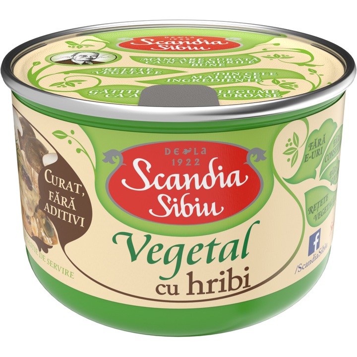 Pate vegetal cu hribi Scandia Sibiu, 200g