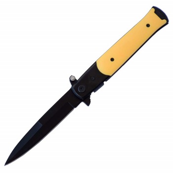 Briceag de buzunar 22.5 cm, model Gentle Yellow Slim cu lama stilet si sistem blocare lama Briceag de buzunar 22.5 cm, model Gentle Yellow Slim cu lama stilet si sistem blocare lama