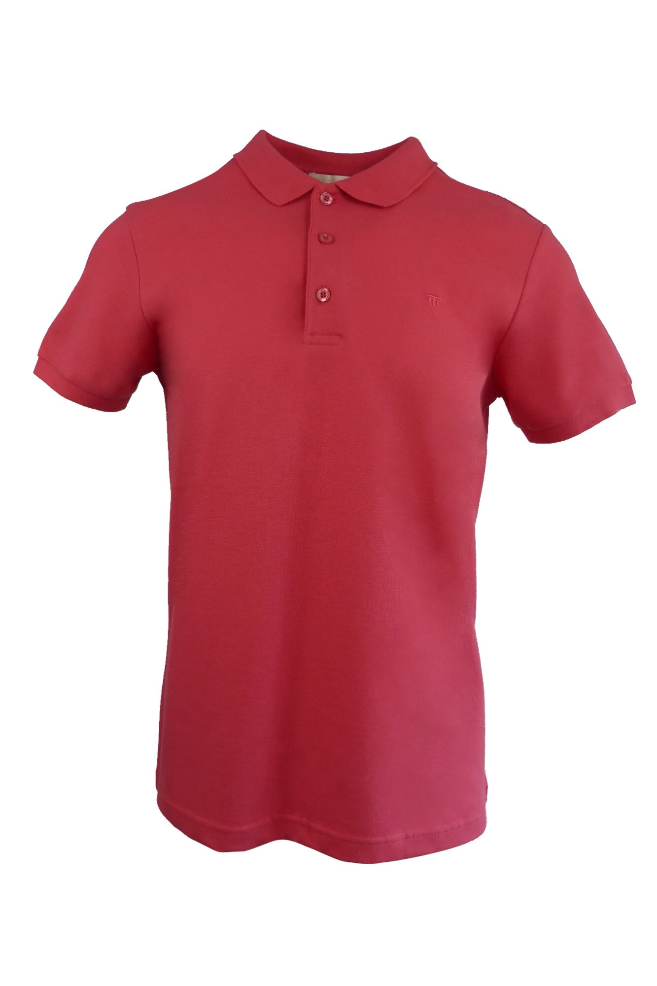 Tricou polo, UNIVERS FASHION, regular fit, cu broderie logo discreta, corai