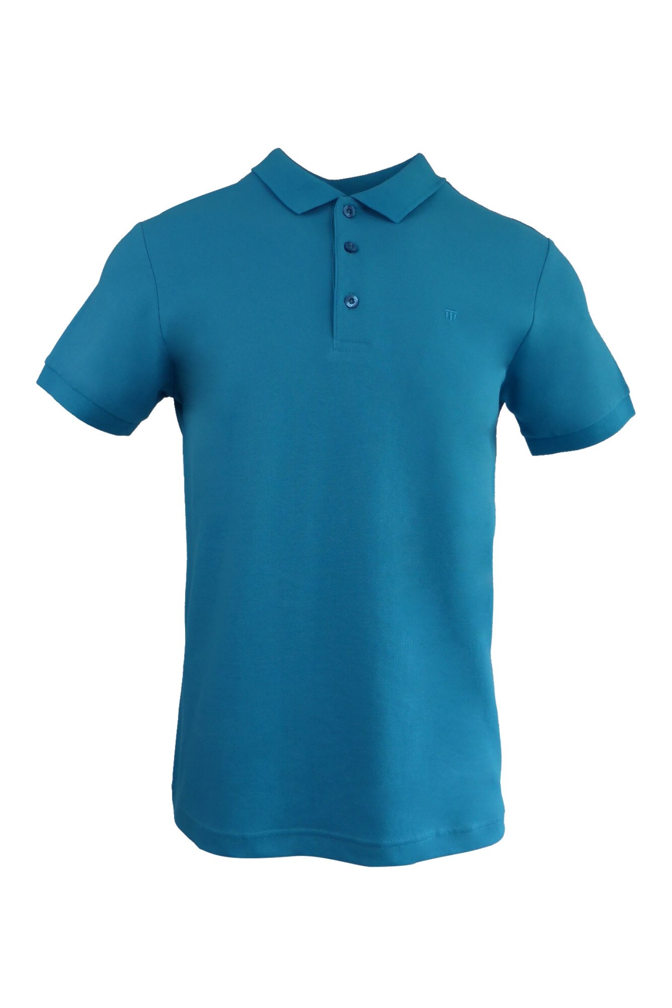 Tricou polo, UNIVERS FASHION, regular fit, cu broderie logo discreta, albastru deschis
