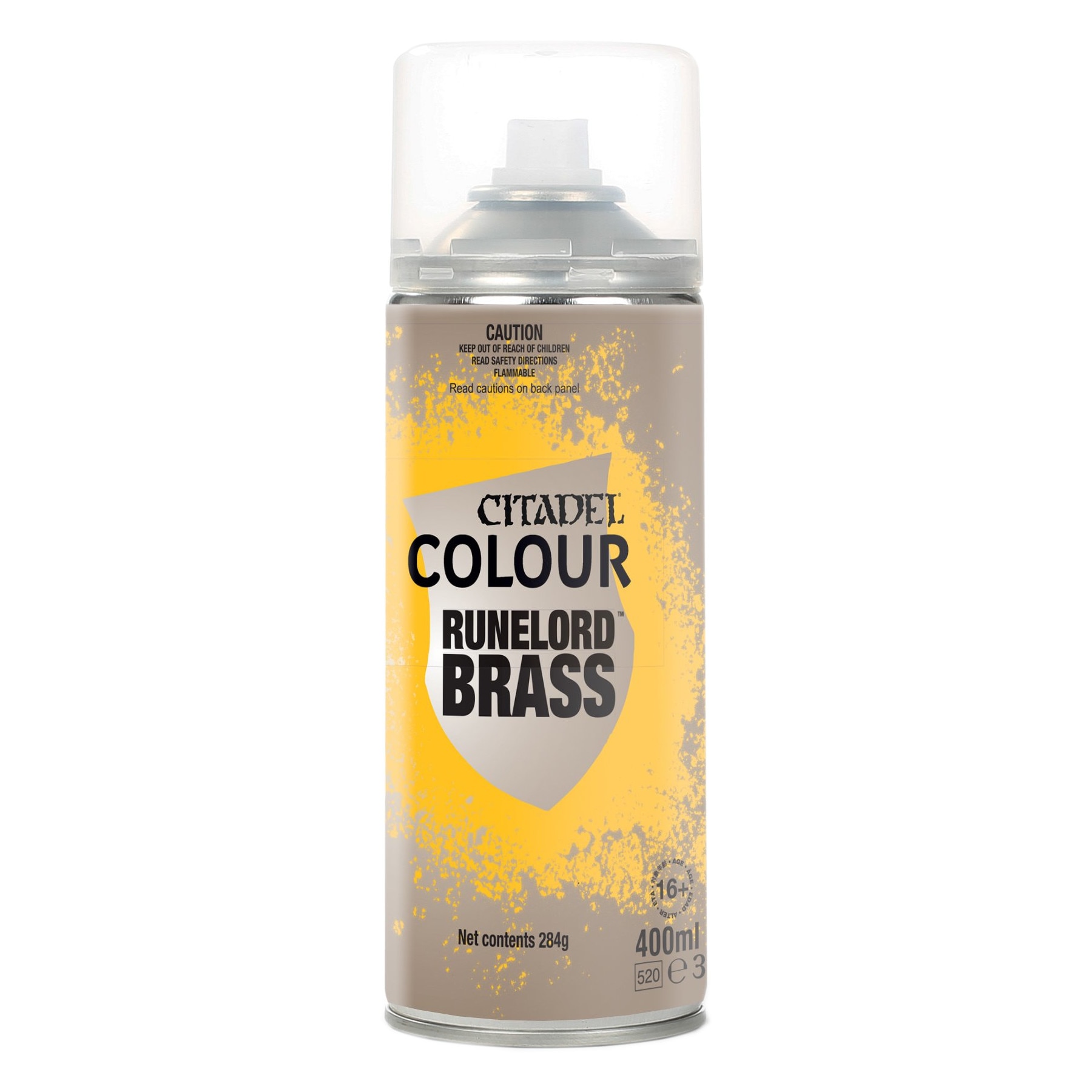 Spray Vopsea Miniaturi, Citadel, Runelord Brass , Maro, 400ml
