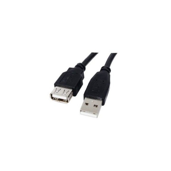 USB kábel Wireman 143HS USB 2.0 hosszabbító kábel, USB A dugó - USB A anya, 1,4 méter, fekete