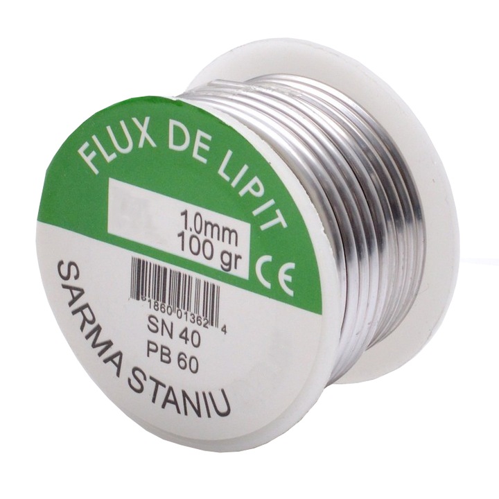 Fludor pentru lipit 1 mm , 100 g elSales ELS-F10 , argintiu