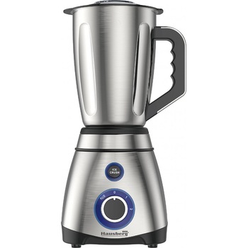 Blender cu rasnita, Hausberg HB-7763, 600 W, recipient din inox 1.5 L, doua viteze cu pulsatii Blender cu rasnita, Hausberg HB-7763, 600 W, recipient din inox 1.5 L, doua viteze cu pulsatii