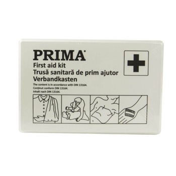 Trusa Medicala de Prim Ajutor pentru Autoturisme, DIN 13164 in Cutie din Plastic, Avizata RAR si CE Trusa Medicala de Prim Ajutor pentru Autoturisme, DIN 13164 in Cutie din Plastic, Avizata RAR si CE