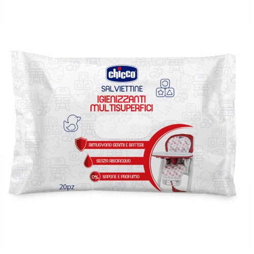 Servetele Chicco Umede Igienizante cu Actiune Rapida, 20 bucati
