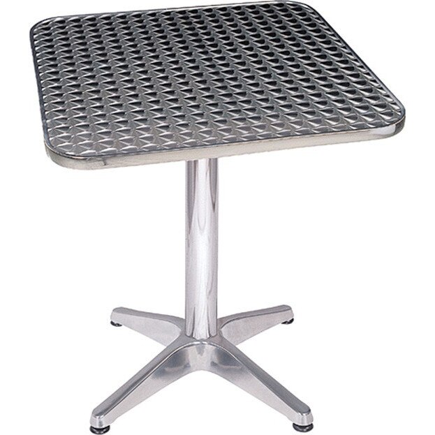 Masa fixa pentru gradina iMK®, metal + MDF, patrata, 4 persoane, 60 x 60 x 70 cm