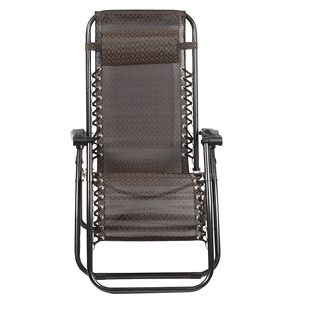 Scaun de camping pliant, Muhler C2014, Metal, Negru