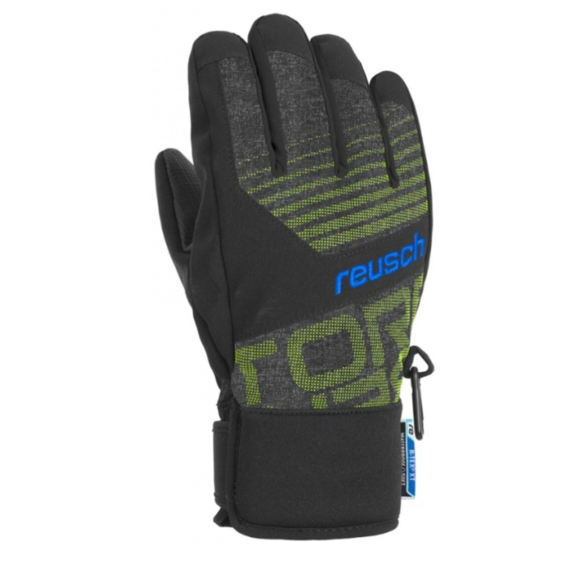 Manusa copii de ski, Reusch, Negru/Verde, 5.5