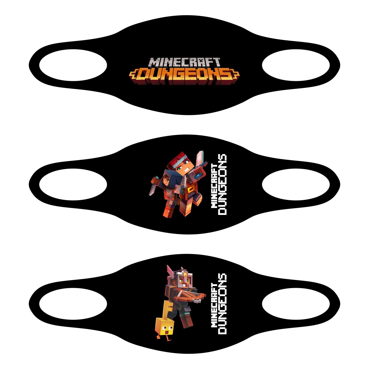 Set 3 bucati masca de protectie Copii Minecraft Dungeons - eMAG.ro